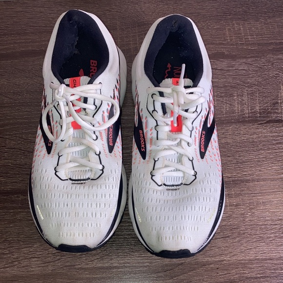 Used Brooks Ghost 13 Sneakers Womens Sz 10 White Running Athletic Shoes - Picture 11 of 12
